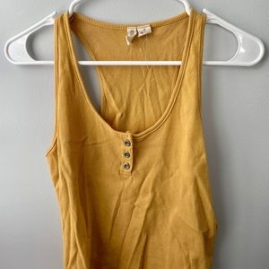 Yellow Henley tank top